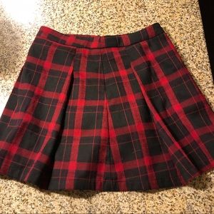 ECOTE Urban Outfitted red plaid skater skirt